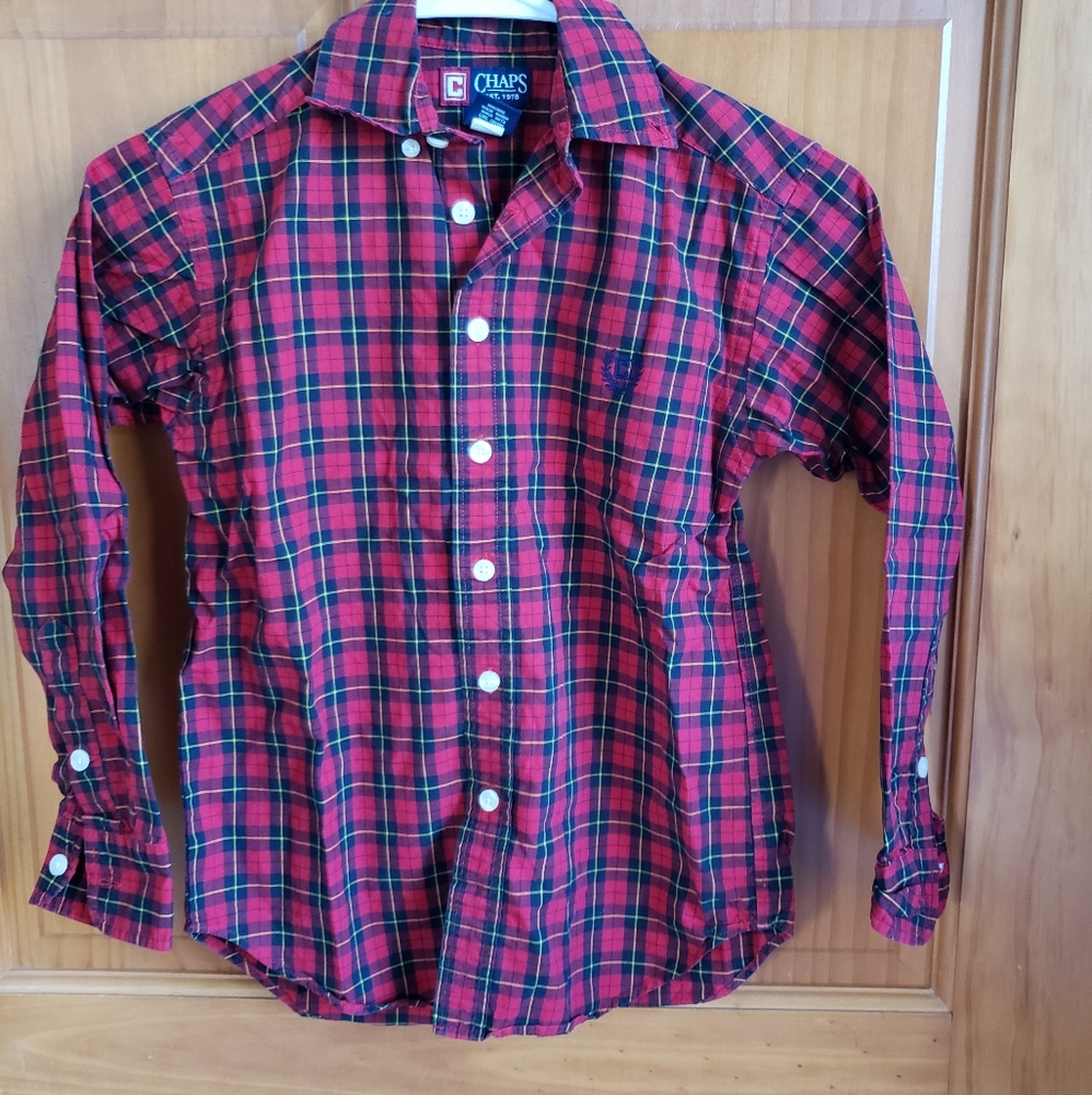 Chaps plaid button down shirt